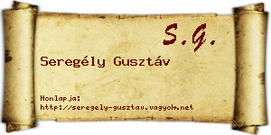 Seregély Gusztáv névjegykártya