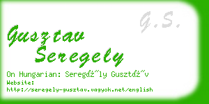 gusztav seregely business card